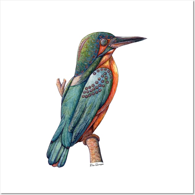 Semi-mechanical Kingfisher Wall Art by Bioinspirada